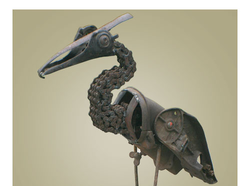 Heron Metal Sculpture